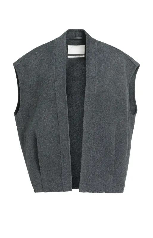 Yaya | Oversized bodywarmer van wolmix