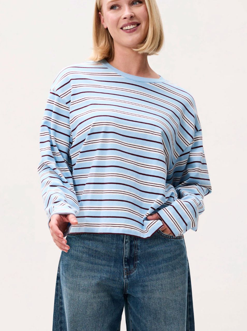 Catwalk junkie | striped long sleeve | blue