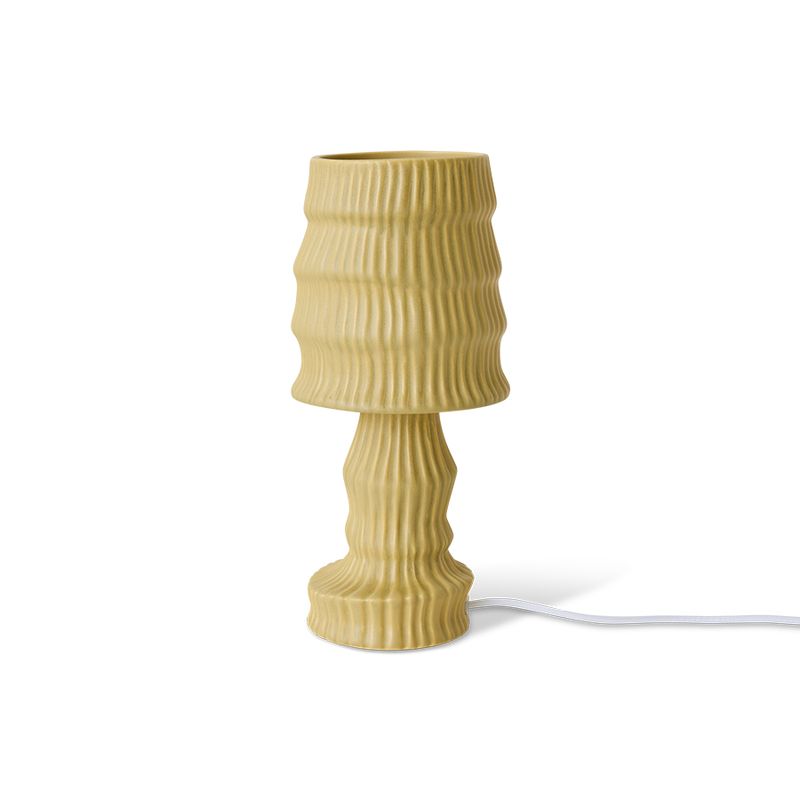 HK Living Ceramic table lamp ochre