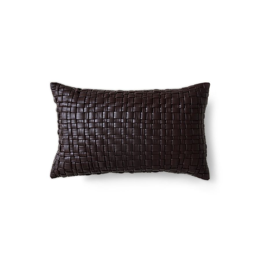 HK Living Woven cushion chocolate brown