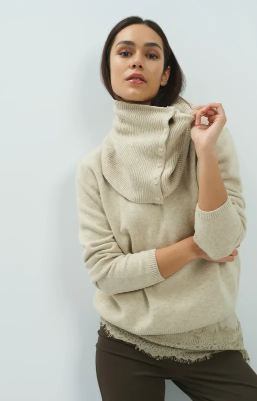 Yaya | trui met afneembare colkraag