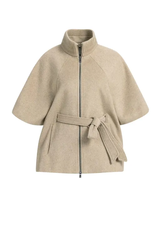Yaya | Ponchojas met ribkraag en ceintuur