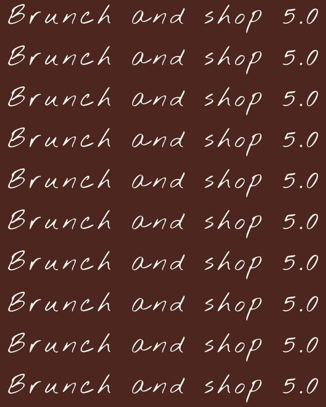 brunch &amp; shop | 1 nov