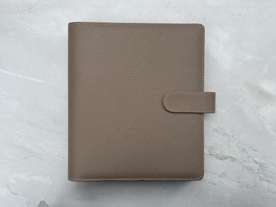 A5 Premium Ringbuch-Planer Taupe