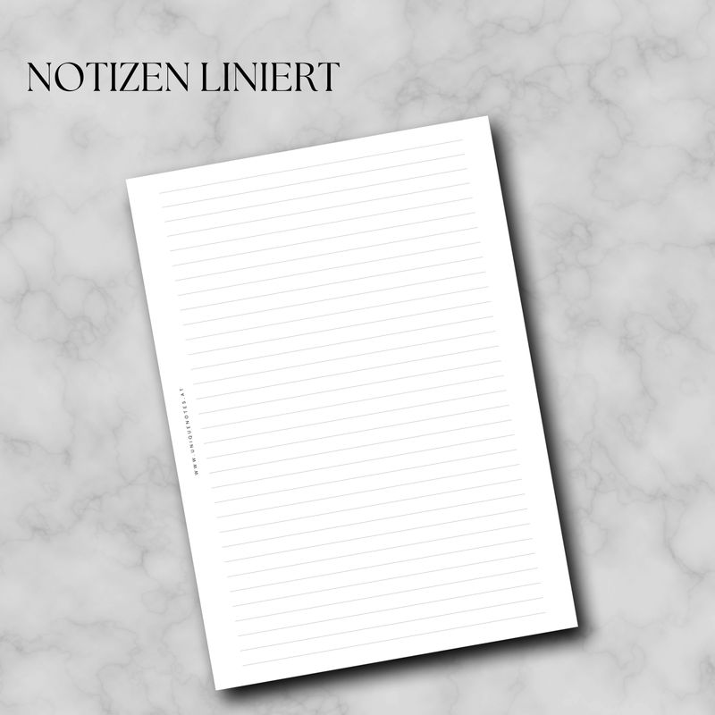 Notizen liniert Kalendereinlagen A5
