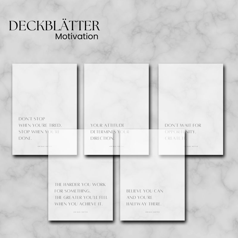 Deckblätter 5er Set Kalendereinlagen A5