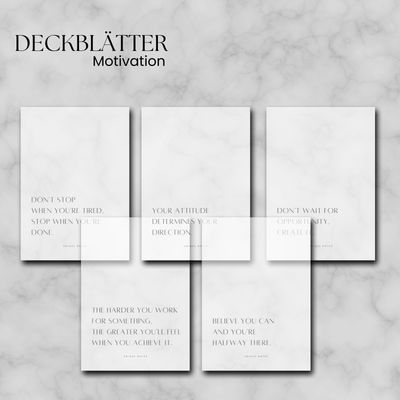 Deckblätter 5er Set Kalendereinlagen A5