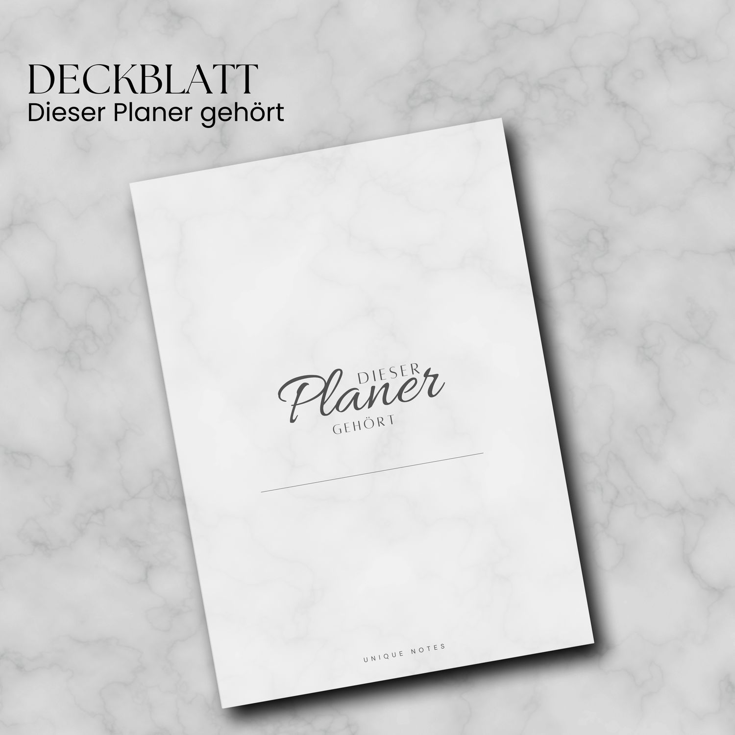 Deckblatt &quot;Dieser Planer gehört&quot; Kalendereinlagen A5