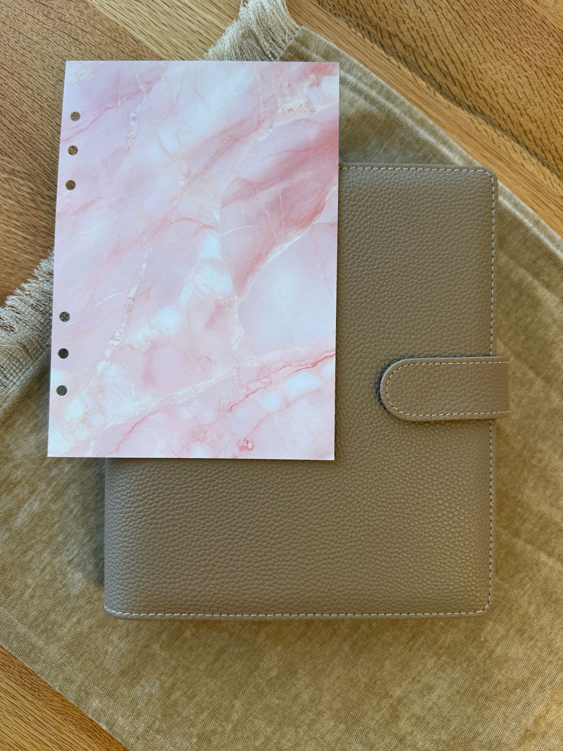 Deckblatt Rosa Marmor l Kalendereinlage A5