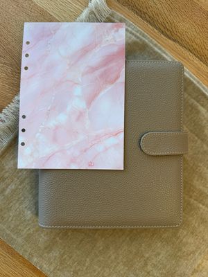 Deckblatt Rosa Marmor l Kalendereinlage