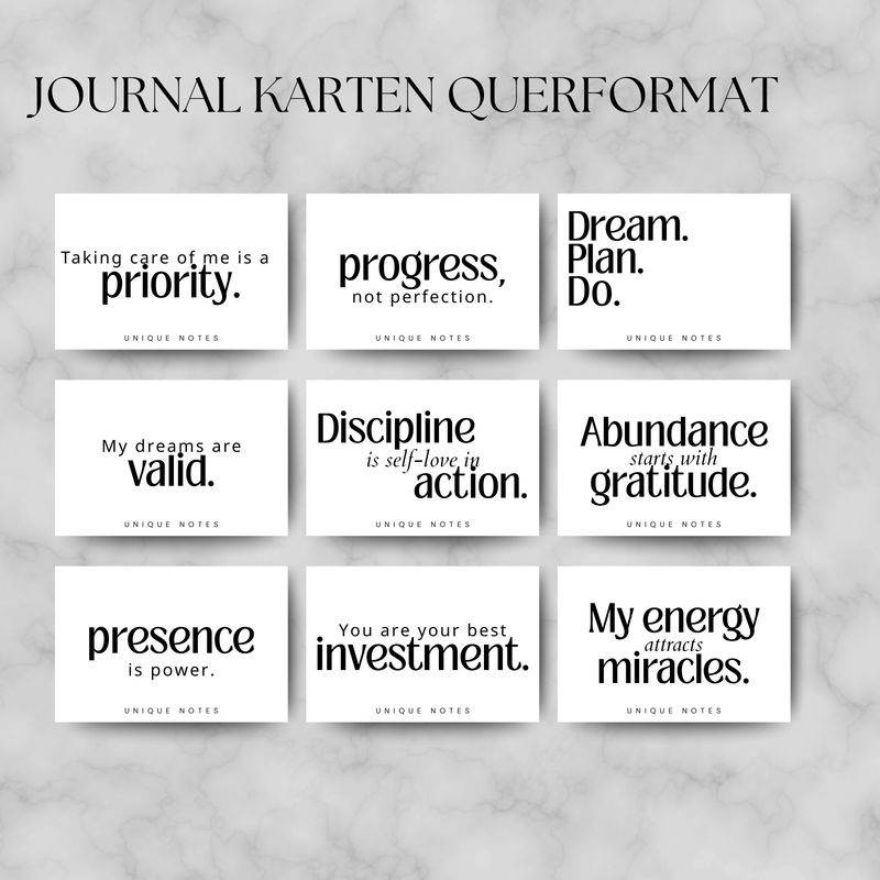 Journaling Karten l Querformat