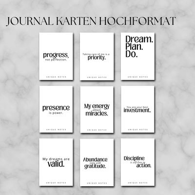 Journaling Karten l Hochformat