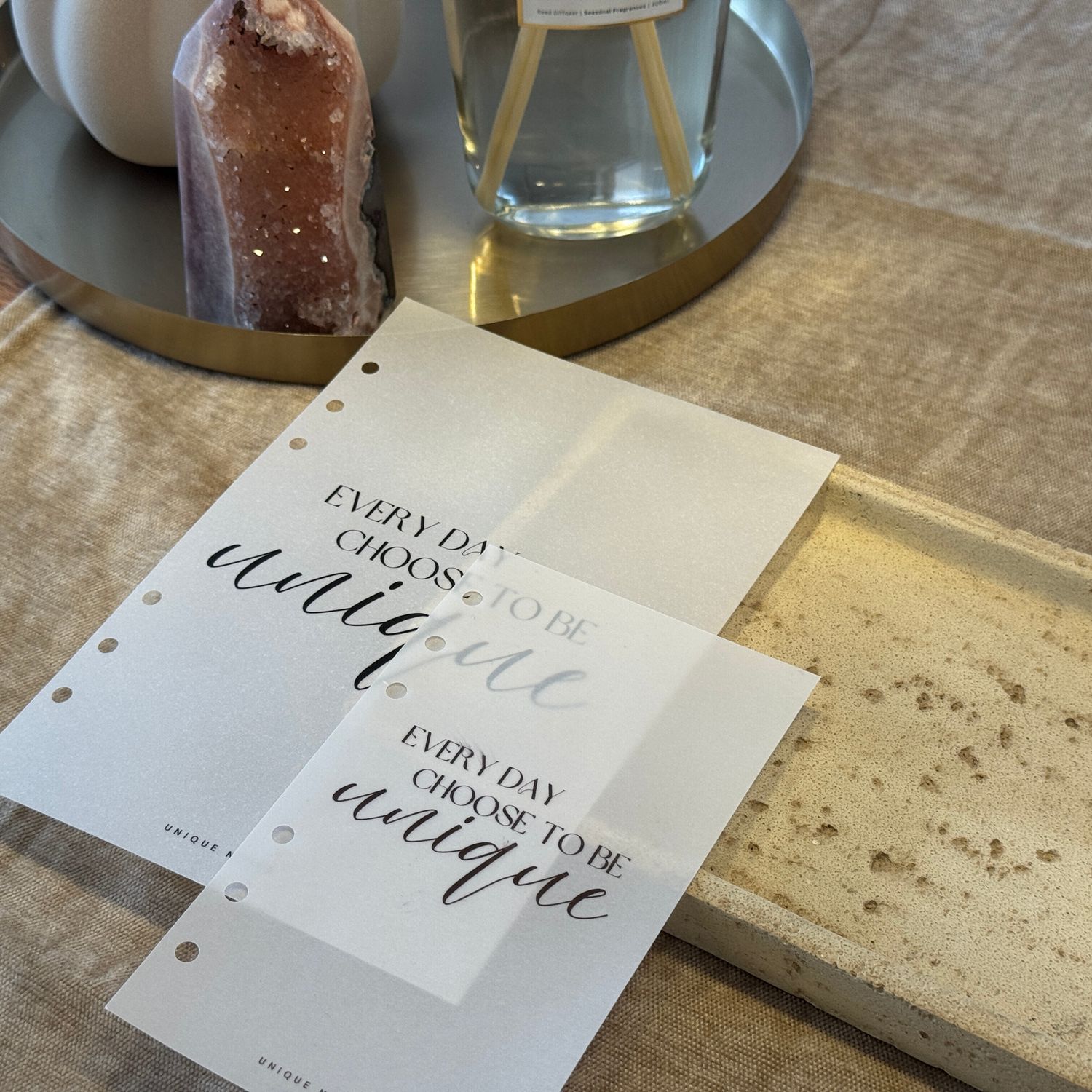 Deckblatt "Unique" l Kalendereinlage