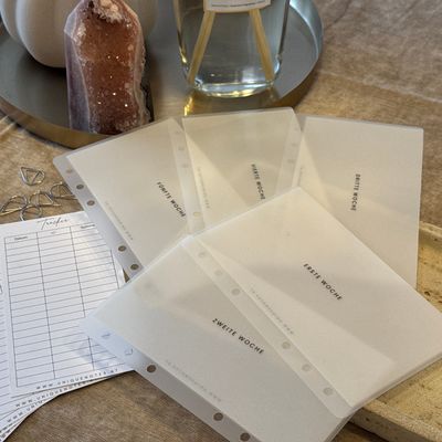 A5 l Budgeting Umschläge 5er Set "Erste Woche - Fünfte Woche" Transparent