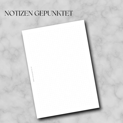 Notizen gepunktet l Kalendereinlagen
