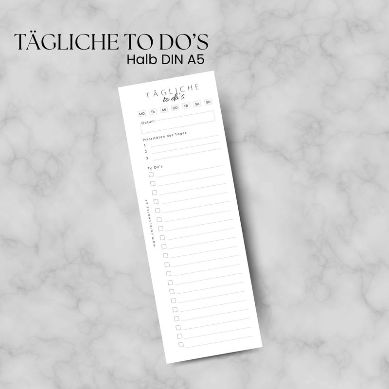 To do Zwischeneinlage A5 halb