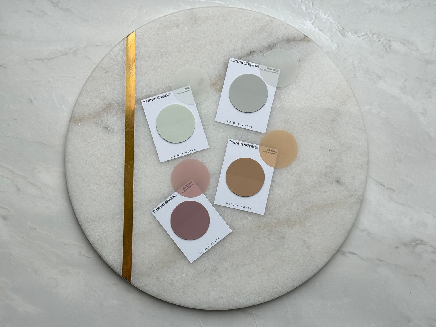 Transparente Haftnotizen Rund Klein