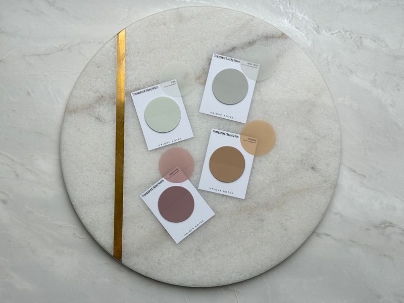 Transparente Haftnotizen Rund Klein