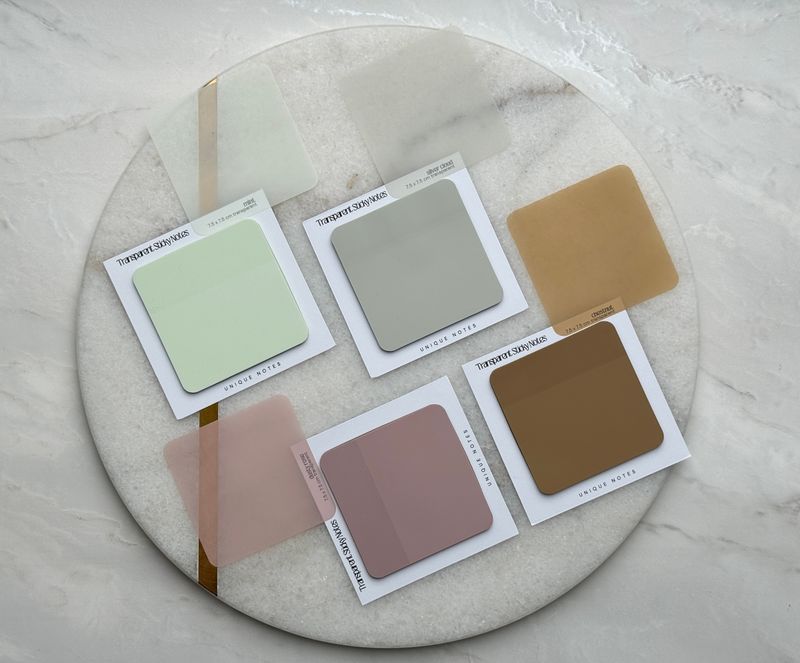 Transparente Haftnotizen Quadratisch Groß