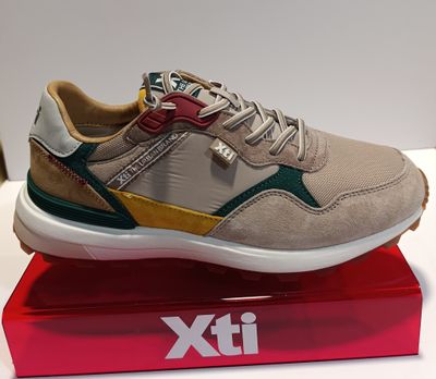 Sneaker cro XTI serraje y nylon beige 14571703