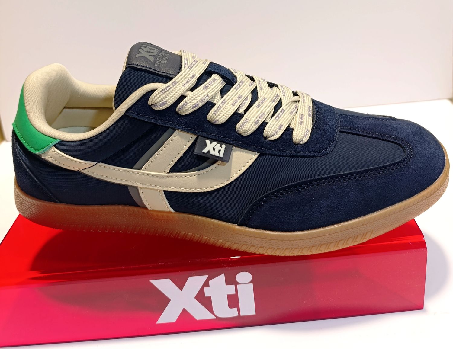 Sneaker cro XTI nylon y antelina navy 14573102