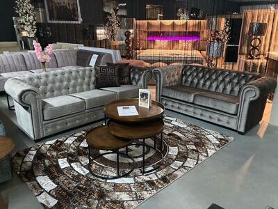 Model Chester set in 2+3 zits Croco Champagne