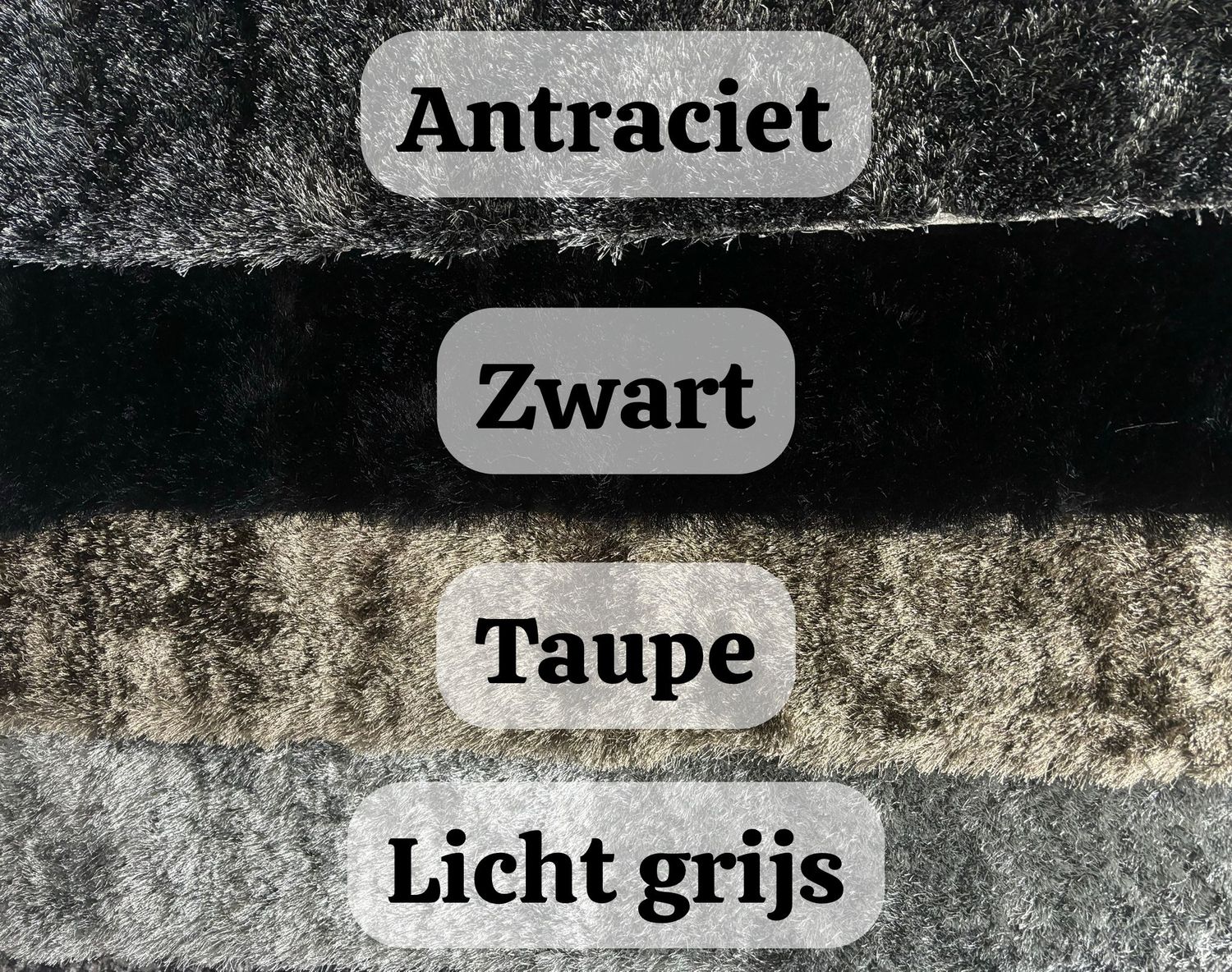 Vloerkleed Twist hoogpolig in verschillende kleuren &amp; maten