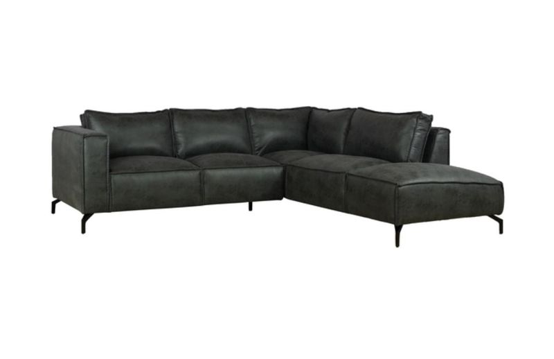 Hoekbank Robin | lounge rechts of links | stoere Cherokee antraciet grijs
