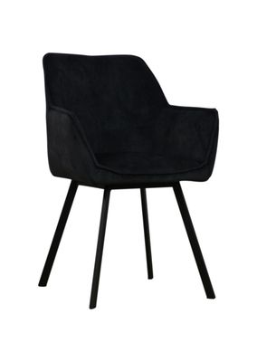 Stoel Stella . Adore 132 Gold/ Adore 67 Antraciet. Met arm leuning.