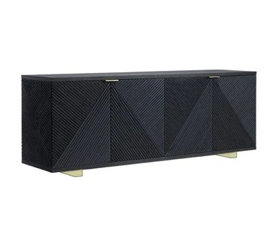 Fluent dressoir. Zwart mangohout.