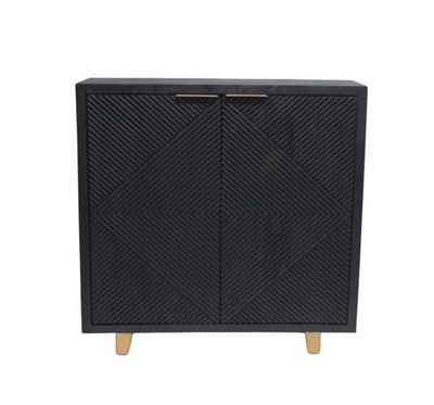 Fluent kast! Zwart mangohout.