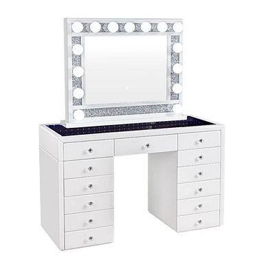 Hollywood kaptafel, light,mirror,glitters