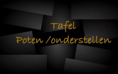 Tafel poten/onderstellen