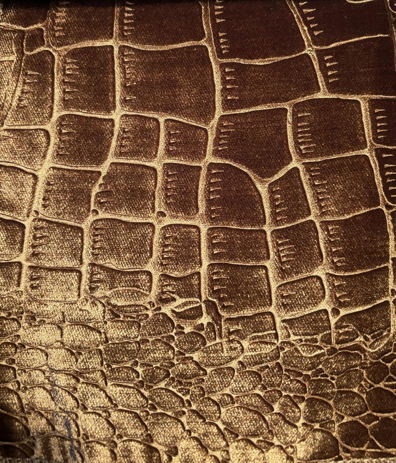 Velvet glim stofstaal - Croco 104 Brons