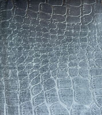 Velvet glim stofstaal - Croco 606 Zilver Grijs