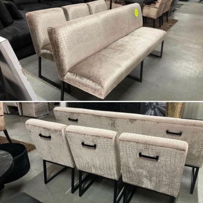 Kimi Croco Serie - Eetkamer stoelen + Bank