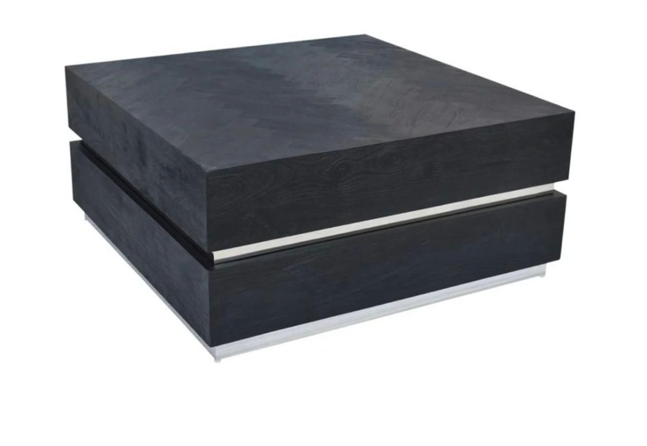 Salontafel Bonero Bonito - 100x100x45 cm - Silver of Gold Line - Visgraat Zwart