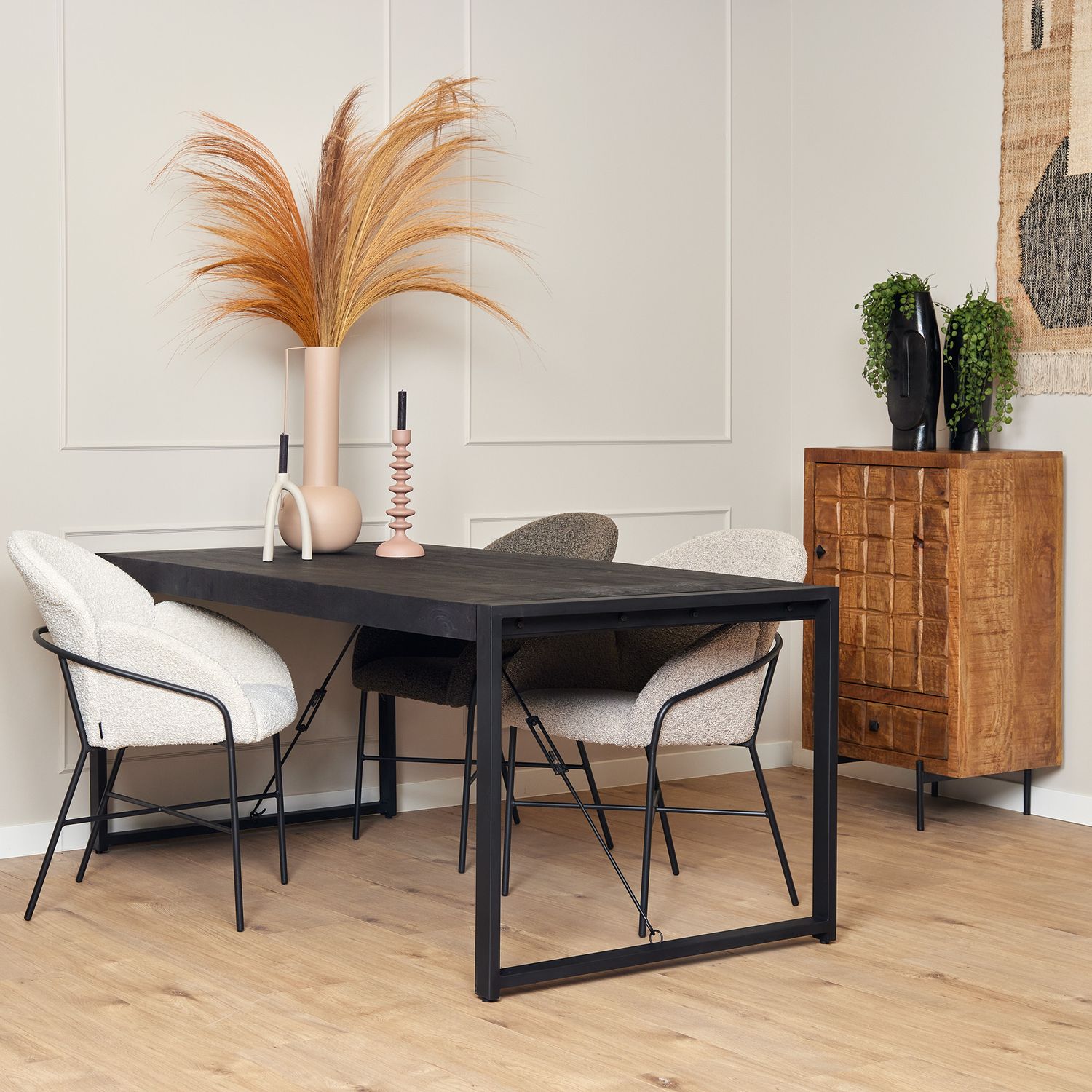 Eettafel Boaz Black | 180 cm