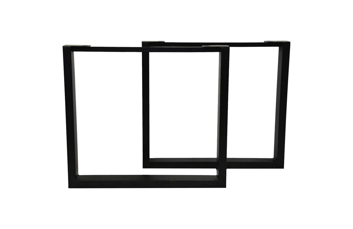 HSM Collection-Tafelpoot Model U S/2-80x10x72 (75x25mm)-Zwart-Metaal