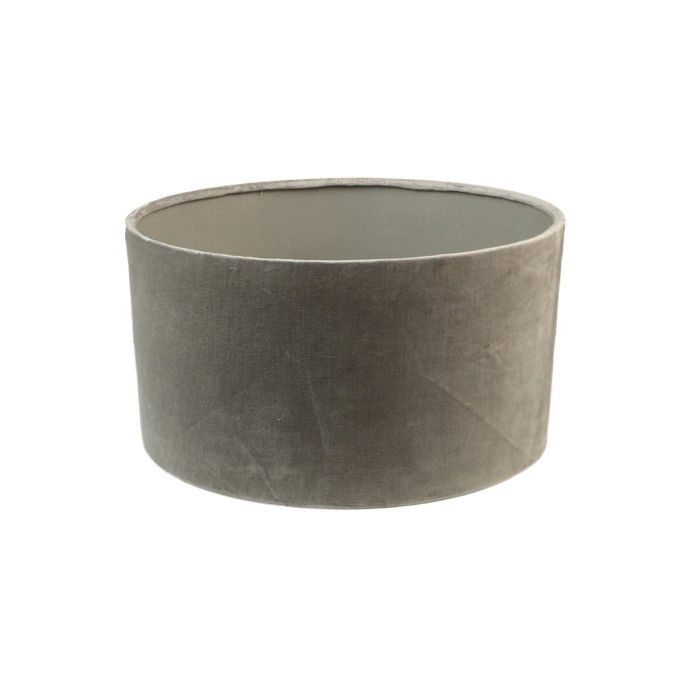 HSM Collection-Ronde Lampenkap-25x25x18-Licht Grijs-Stof