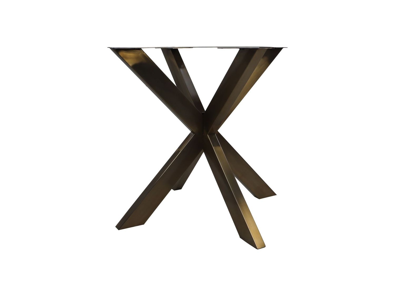 HSM Collection-Tafelpoot Model X S/2-80x80x72 (4x8)-Goud-Metaal