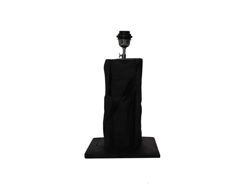 HSM Collection-Tafellamp Vierkant-25x25x50-Zwart-Teak