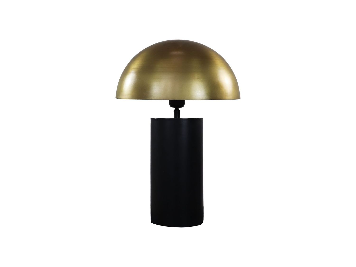 HSM Collection-Tafellamp Met Kap-30x30x45-Zwart/Goud-Metaal