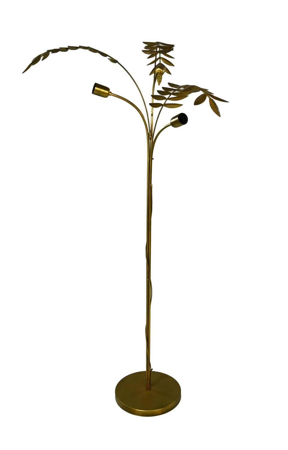 HSM Collection-Vloerlamp Palmtree-60x75x150-Goud-Metaal