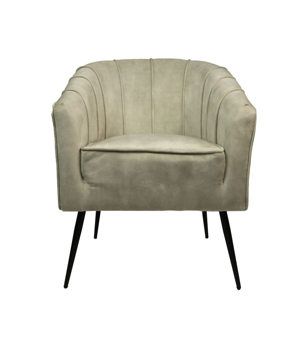 HSM Collection-Eetkamerstoel Chester-60x63x83-Dolfijn Grijs/Zwart-Stof/Metaal