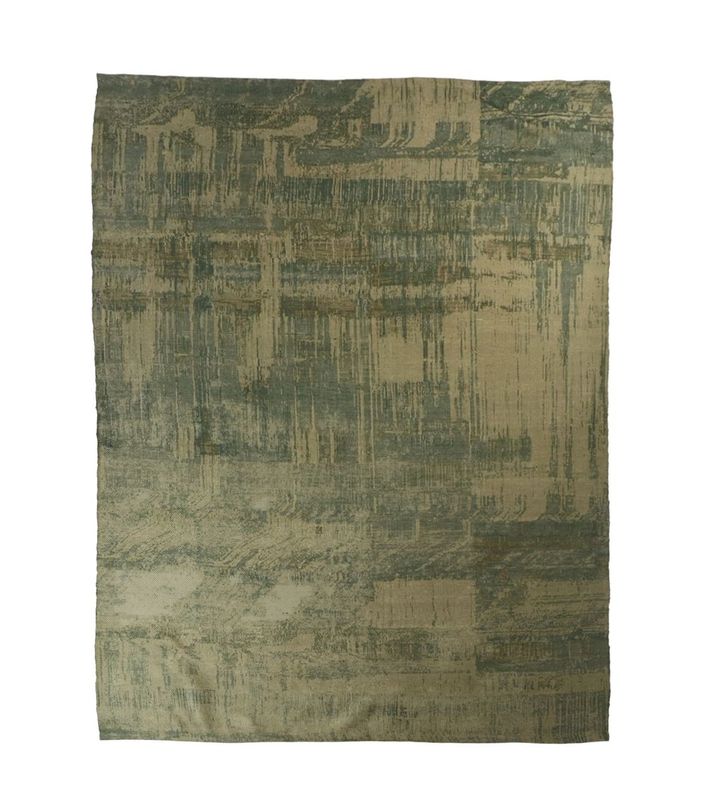 HSM Collection-Vloerkleed Graphic -160x230-Grijs/Blauw-Polyester