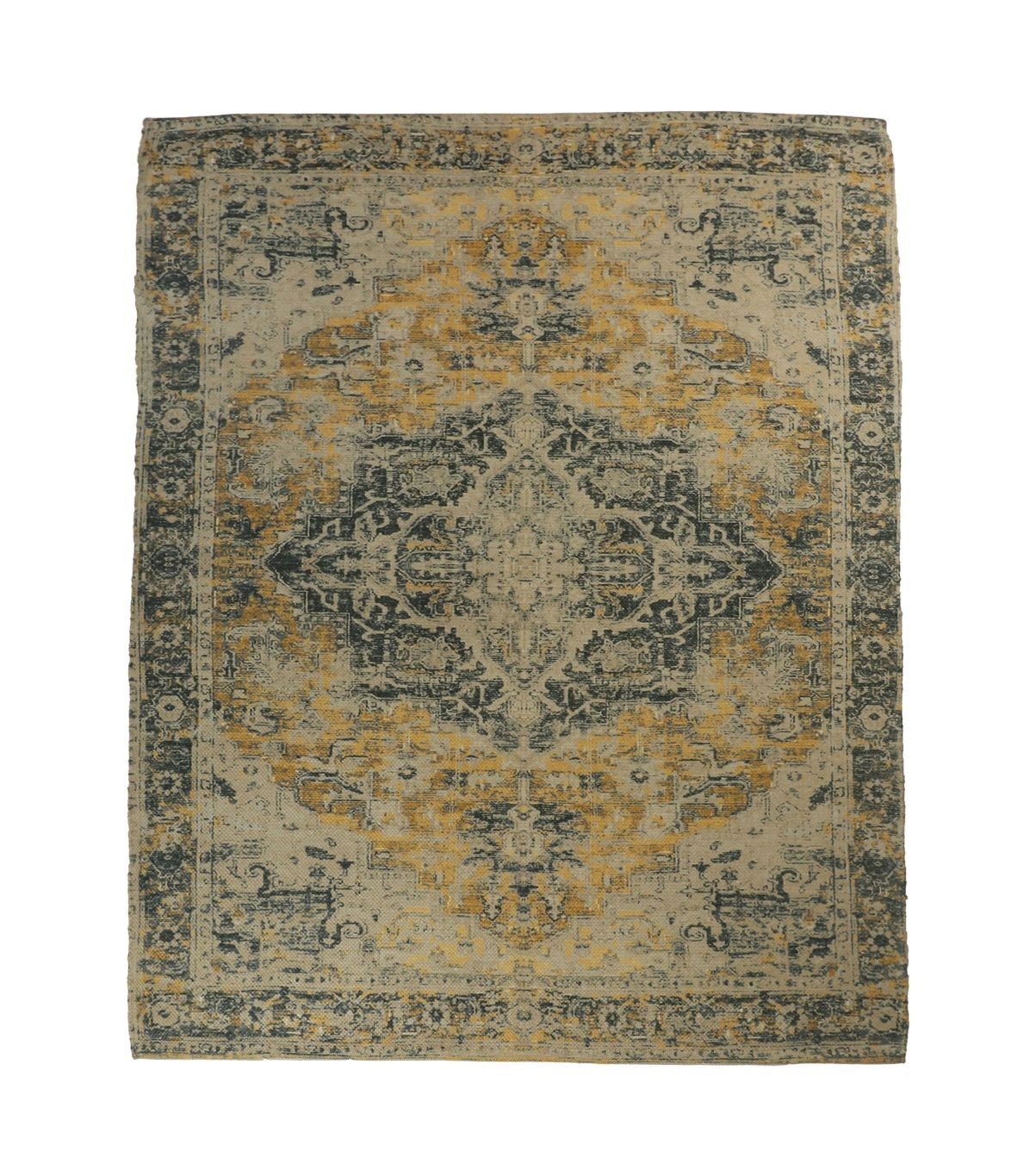 HSM Collection-Vloerkleed Vintage Klassiek -120x180-Geel/Grijs-Polyester