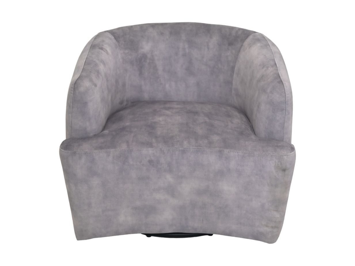 HSM Collection-Draaifauteuil Adore 180-80x77x71-Dolfijn Grijs/Zwart-Stof/Metaal