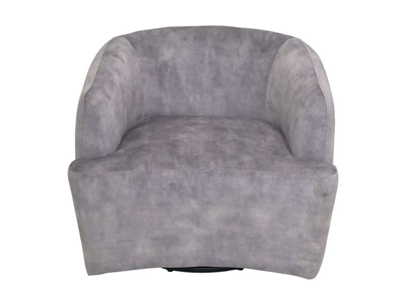 HSM Collection-Draaifauteuil Adore 180-80x77x71-Dolfijn Grijs/Zwart-Stof/Metaal