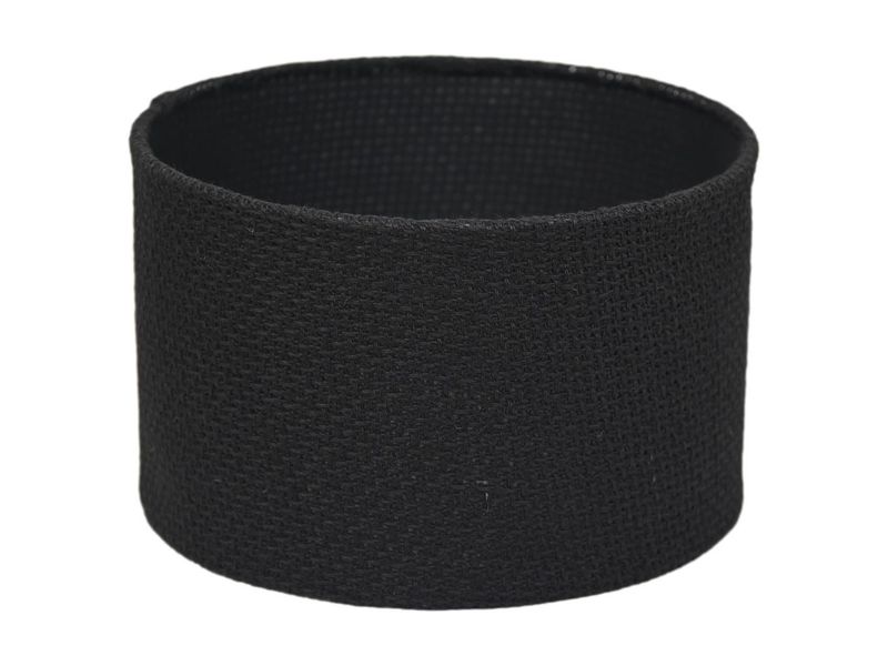 HSM Collection-Ronde Lampenkap-ø32x20-Zwart-Jute